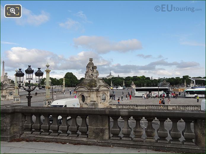 Lyon statue viewed from Tuileries Gardens in Paris