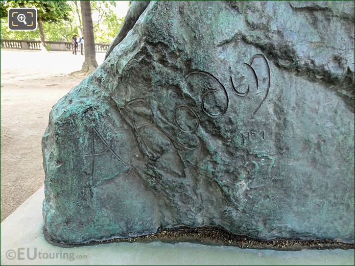 Auguste Rodin signature on The Kiss