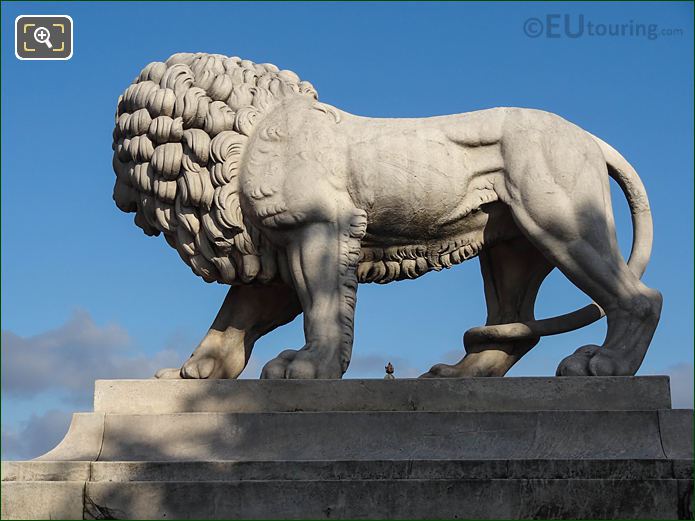 East side of Lion statue, Jardin des Tuileries, Paris