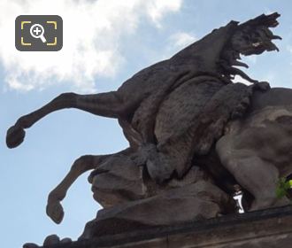 Left side of the Horse of Marly statue by the Champs Elysees