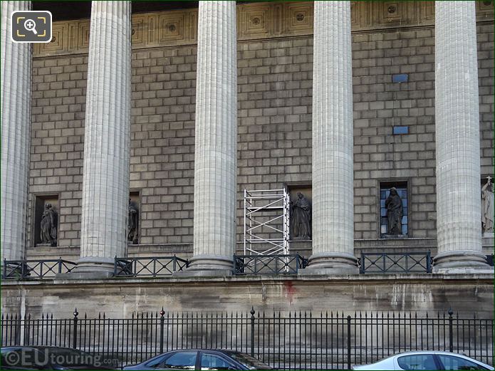 West facade Eglise de la Madeleine, Saint Charles de Borromee statue