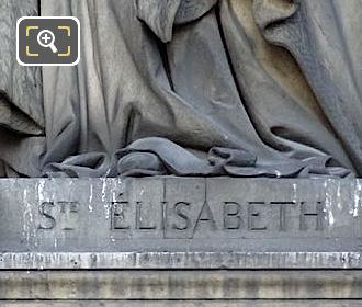 Base inscribed Sainte Elisabeth, Eglise de la Madeleine