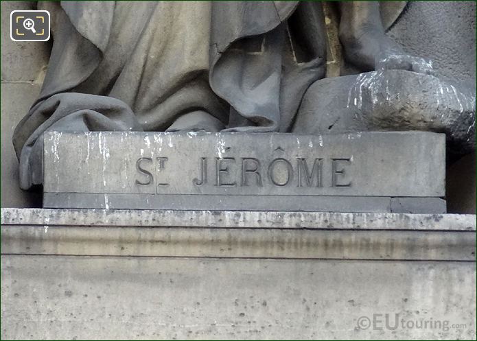 Saint Jerome statue base inscription