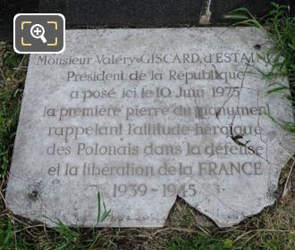 Information plaque Monument to Polish Fighters