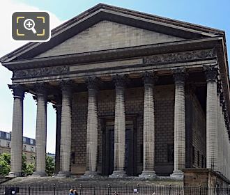 North facade of Eglise de la Madeleine with Saint Mark statue, Paris