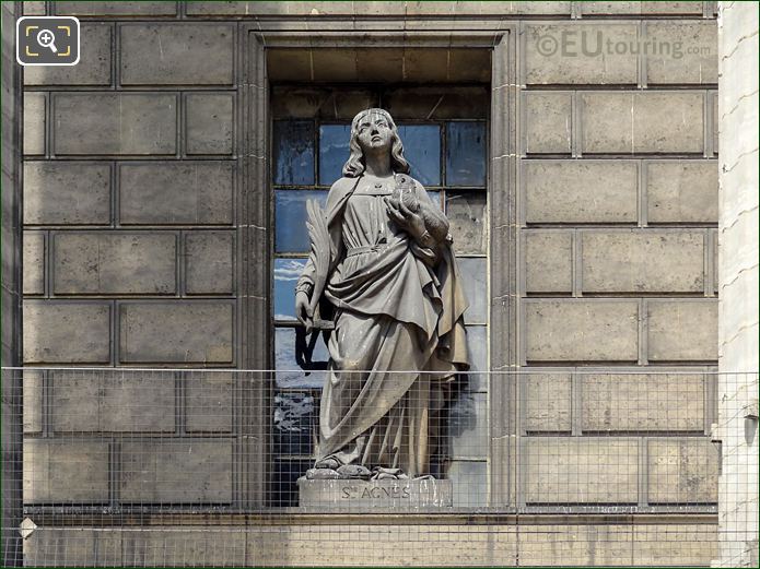 Saint Agnes statue, Eglise de la Madeleine, Paris