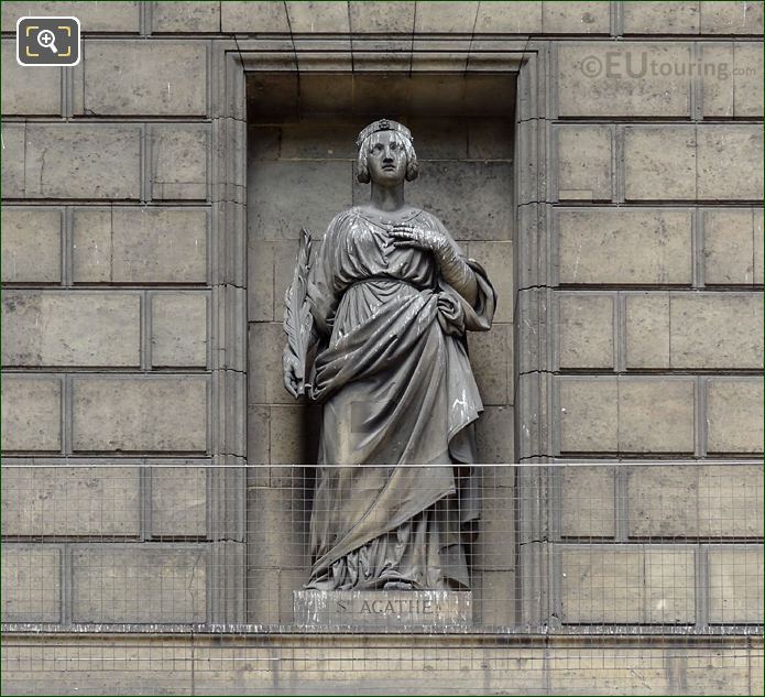 Sainte Agathe statue, Eglise de la Madeleine, Paris