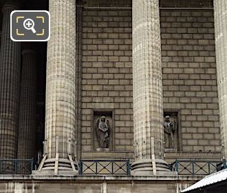 East facade of Eglise de la Madeleine with Saint Gabriel statue