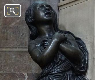 Young girl statue on Monument de l'Abbe de l'Epee