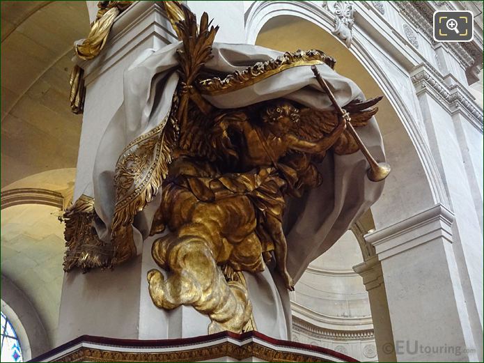 Truth Raising the Veil of the Error sculpture in Eglise Saint-Roch