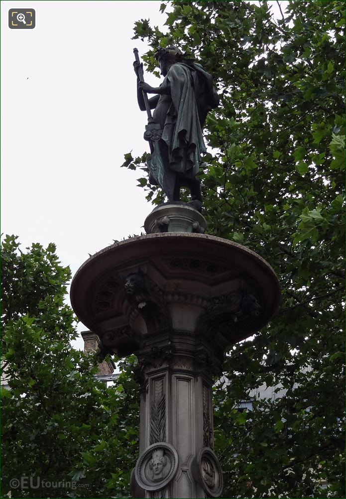 Nymphe Marine statue on Fontaine du Theatre-Francais designed by Davioud