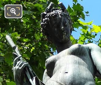 Front of bronze Nymphe Fluviale statue, Fontaine du Theatre-Francais