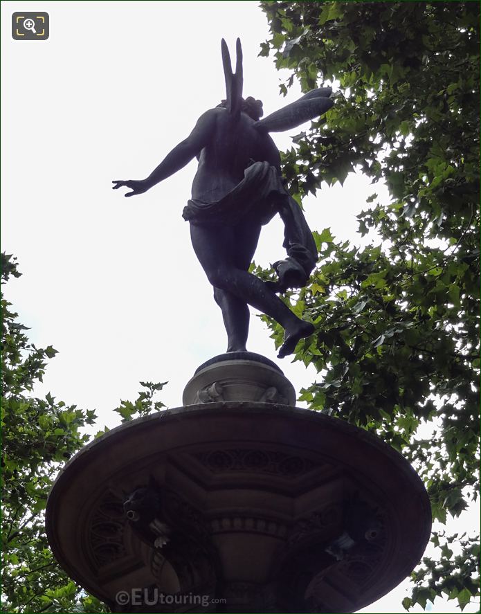 Left side of Nymphe Fluviale statue on French Theatre Fountain