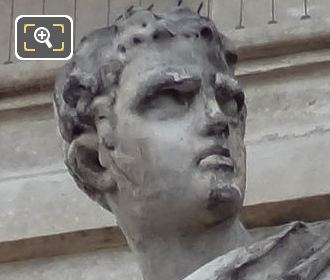 Talents Militaires with armour statue by French artist Augustin Pajou