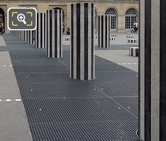 Different height columns called Les Deux Plateaux at Palais Royal