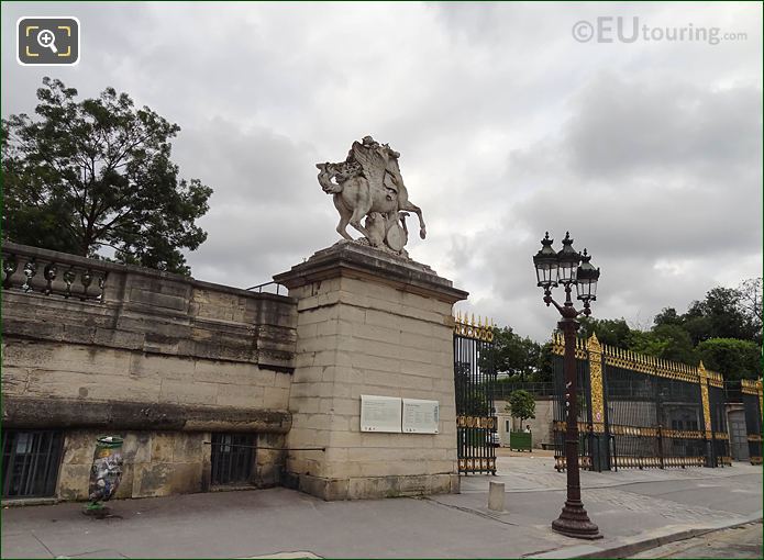 Tuileries Gardens West entrance and Mercury Mounted on Pegasus