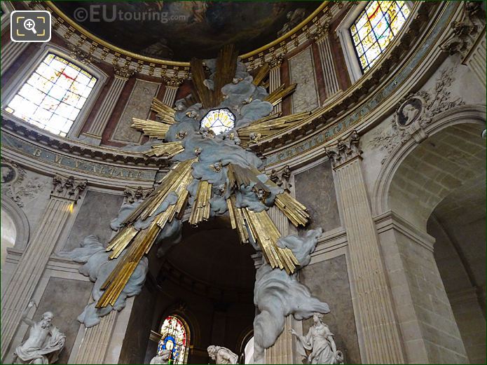 Rococo style Gloire Divine sculpture, Chapel of the Virgin, Saint-Roch Church