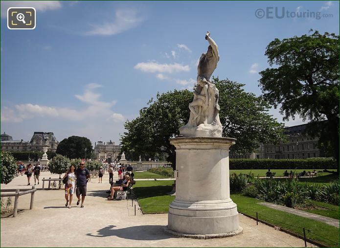 L'Homme et sa Misere ou la Misere statue on pedestal