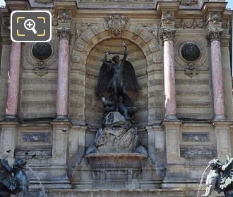 Fontaine Saint-Michel with Saint Michel terrassant le Demon