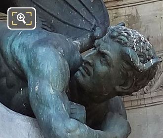 Statue Le Demon on Fontaine Saint-Michel