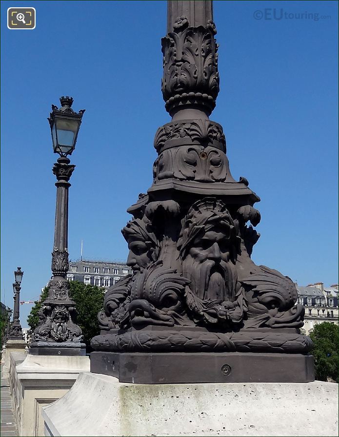 Pont Neuf lamp post sculptures