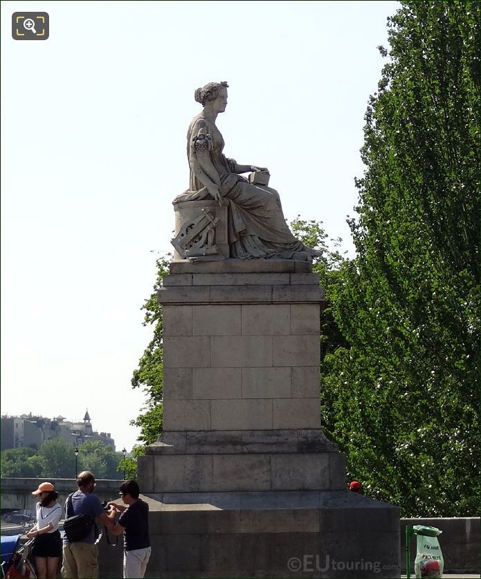 The Pont du Carrousel Abundance statue