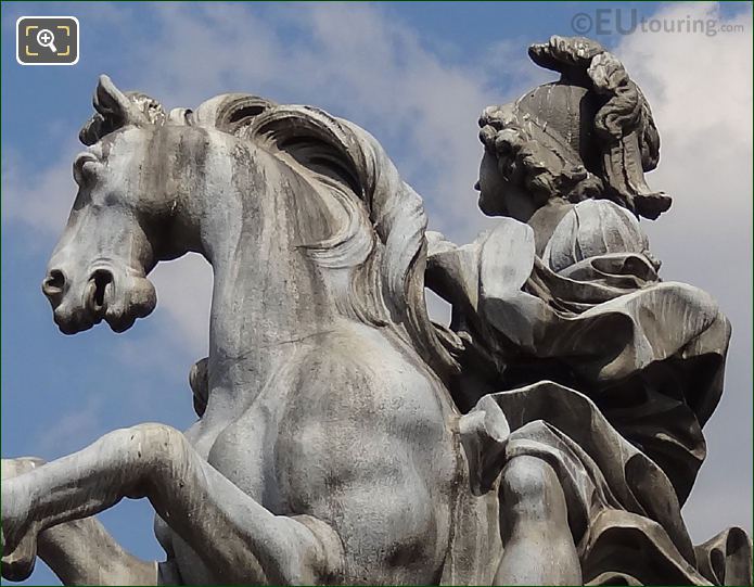 King Louis XIV equestrian statue by Italian sculptor Gian Lorenzo Bernini