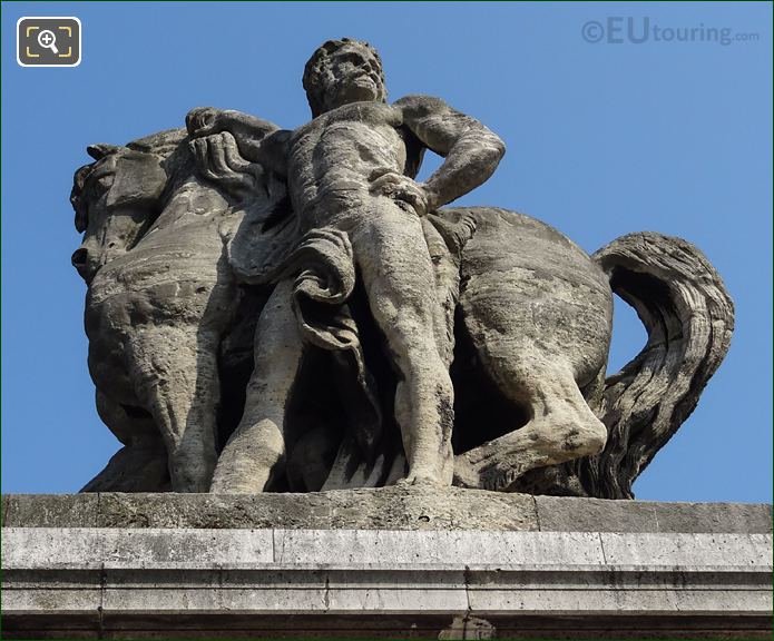 Gallic Warrior statue on Pont d'Iena