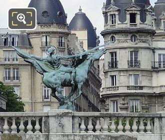 Bronze Monument de la France Renaissante on Pont de Bir-Hakeim