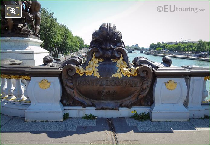 Pont Alexandre III date stone NE side