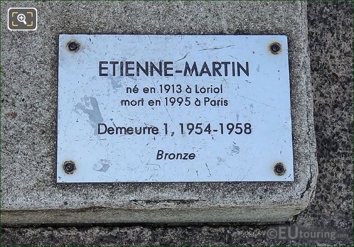 Plaque on Demeurre 1 sculpture