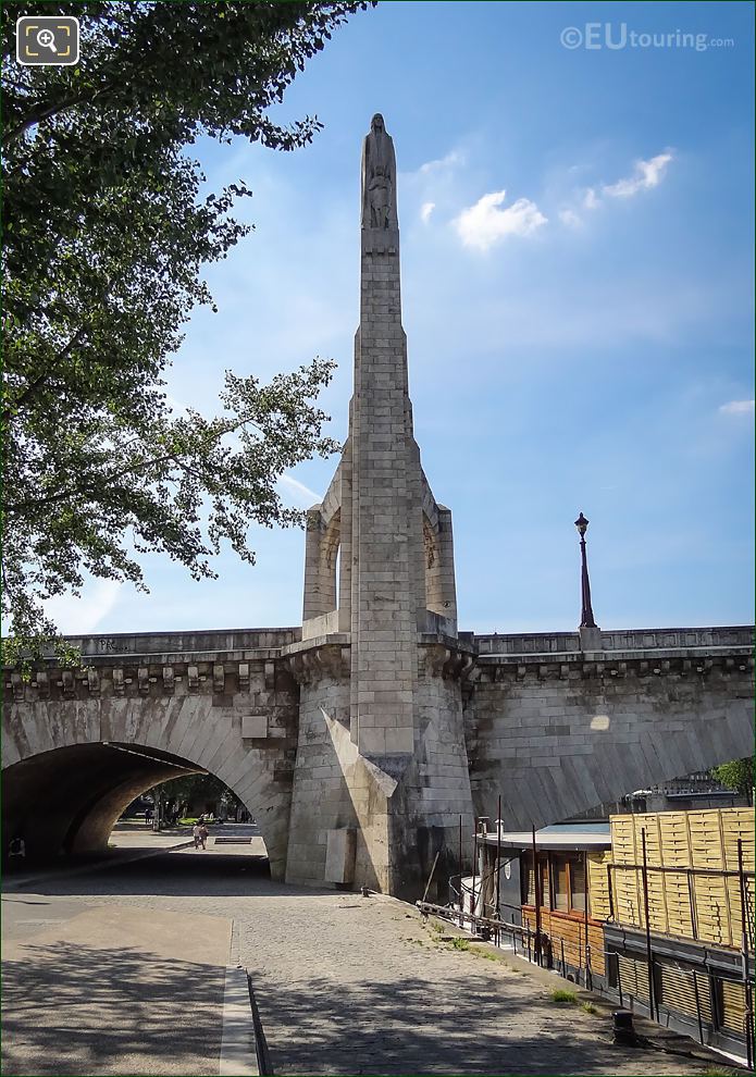 Saint Genevieve statue on Pont de la Tournelle, Paris