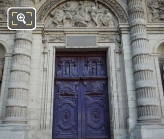 Stoning of Saint Stephen on Eglise Saint Etienne du Mont