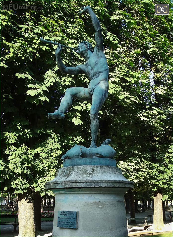 Luxembourg Gardens Faune Dansant statue by Eugene Lequesne