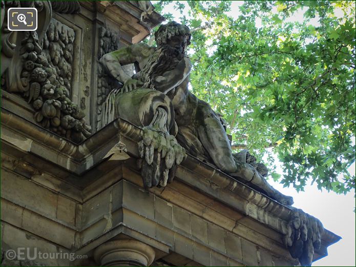 Fontaine Medicis River God statue by Francisque Duret