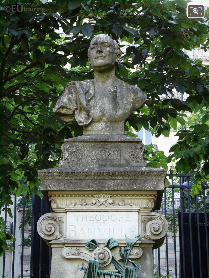 Theodore de Banville statue by Jules Roulleau