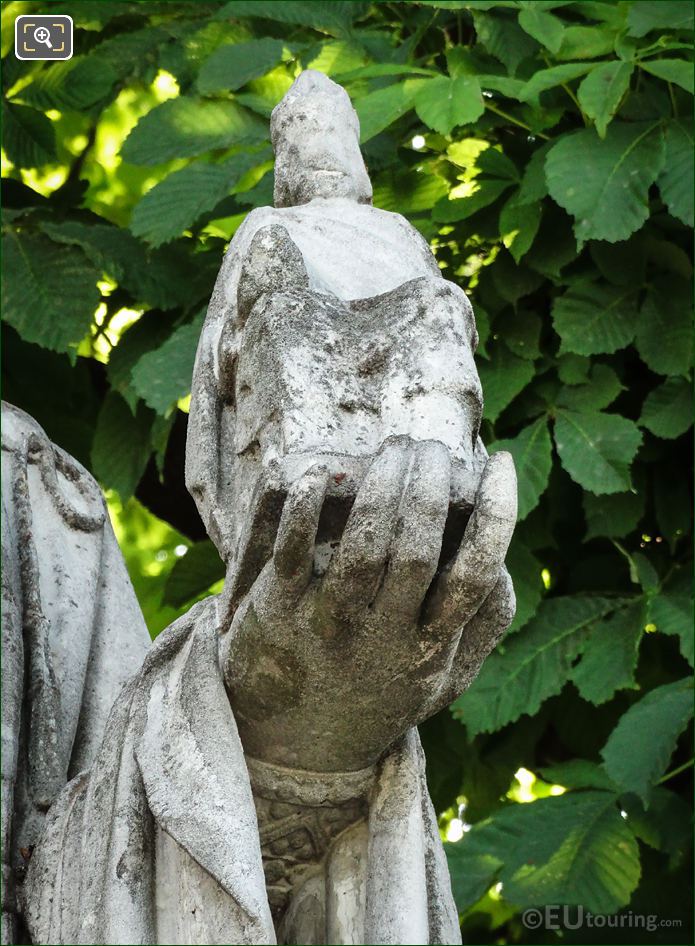 Mother of Charlemaine statue holding a smaller statue