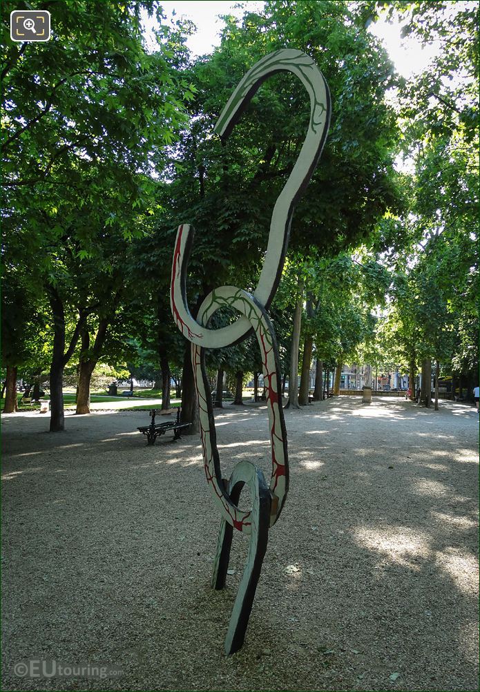 Abolishment of slavery chain links at Luxembourg Gardens