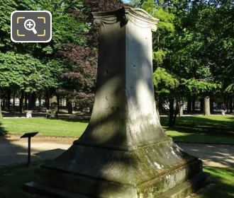 South side of Stendhal monument in Jardin du Luxembourg