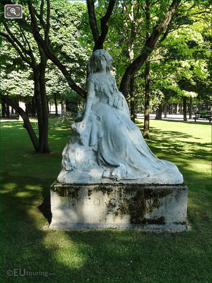 George Sand statue by artist Francois Leon Sicard