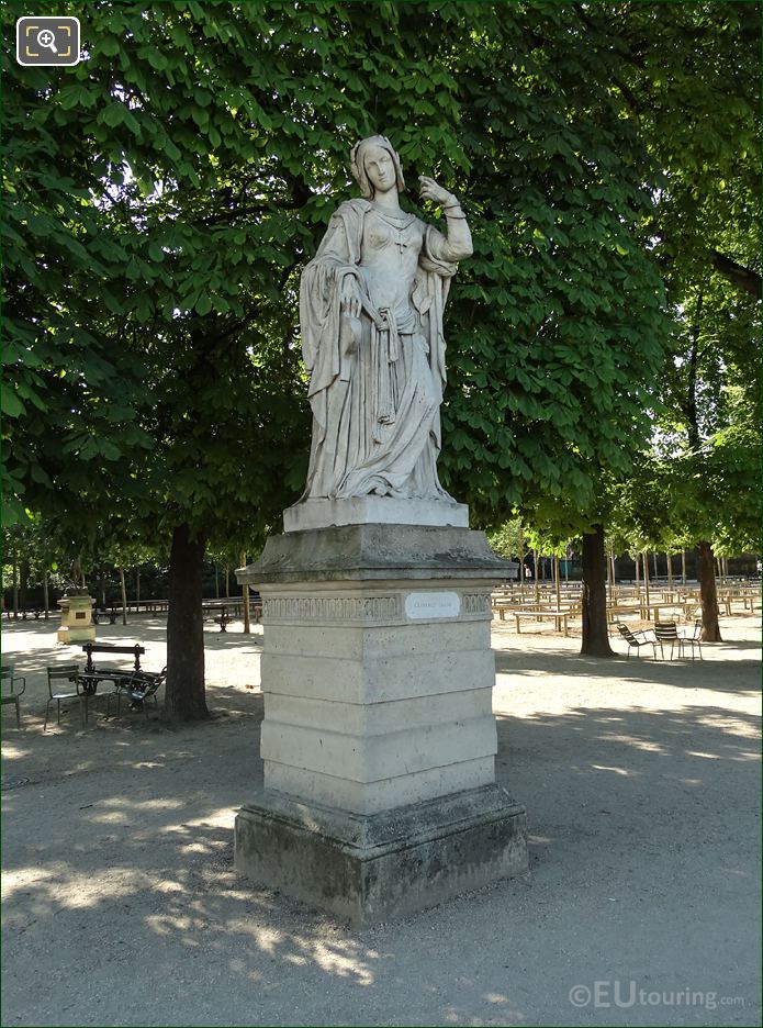 Jardin du Luxembourg marble statue Clemence Isaure