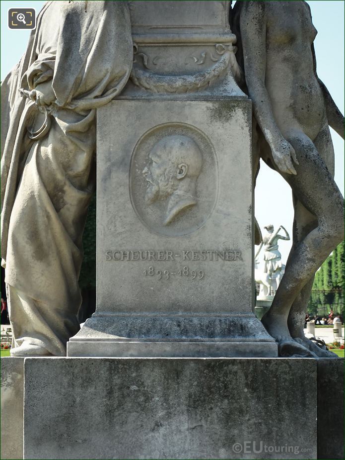 Stone medallion Auguste Scheurer Kestner