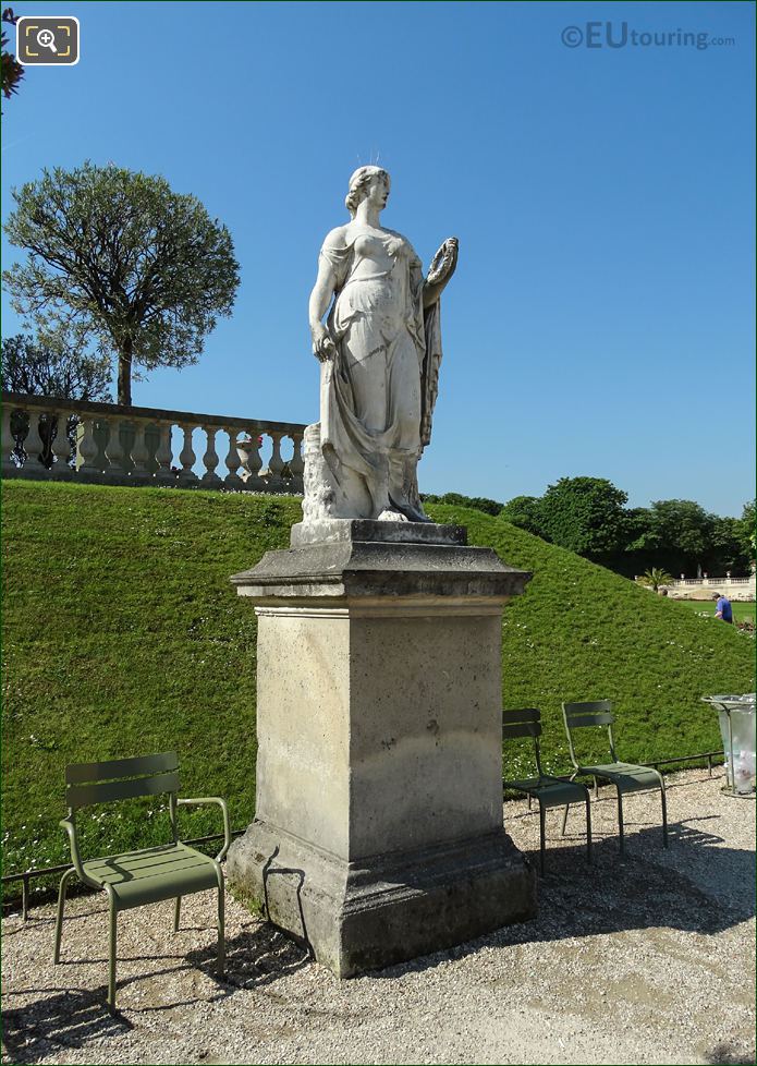 Flore statue on its stone base