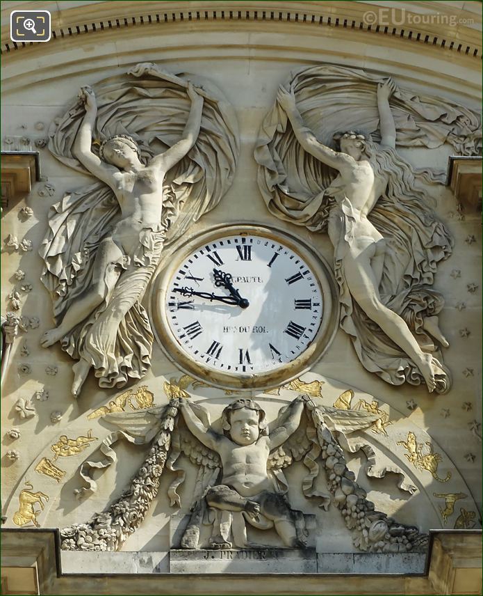 Palais du Luxembourg clock and sculptures