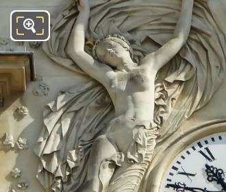 Le Jour sculpture by Palais du Luxembourg clock