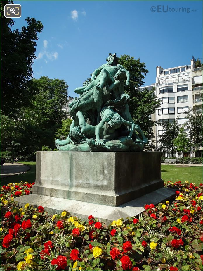 Triomphe de Silene on stone base