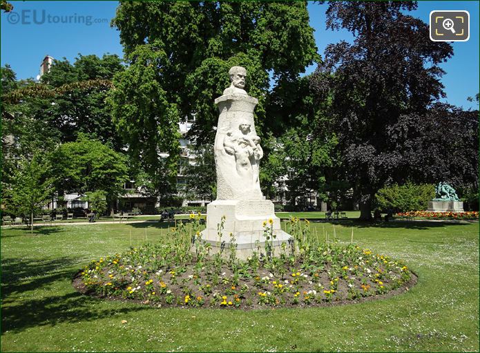 Stone and marble monument of Paul Verlaine