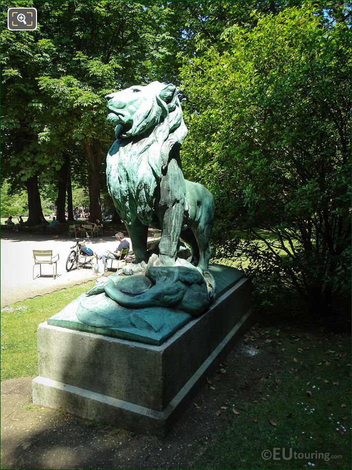 Nubia lion statue in Luxembourg Gardens