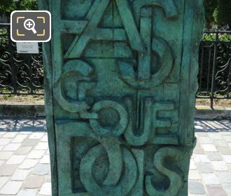 Front inscription on Gaston Monnerville monument