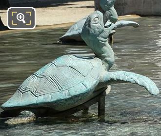 Turtle statue at Fontaine des Quatre Parties du Monde